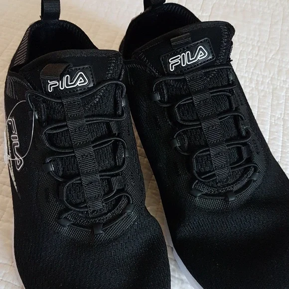 Fila Women's Black and White Leopard Sneakers - Picture 3 of 6